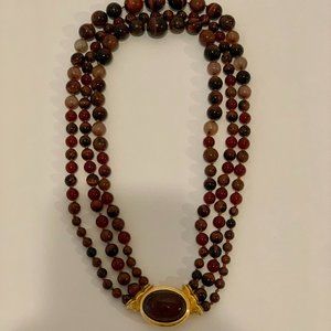 1990s Barrera Beaded Necklace